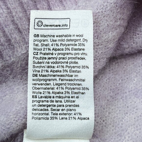 & Other Stories Stockholm Atelier Wool-Alpaca Blend Lavender Sweater Size S - Picture 6 of 6